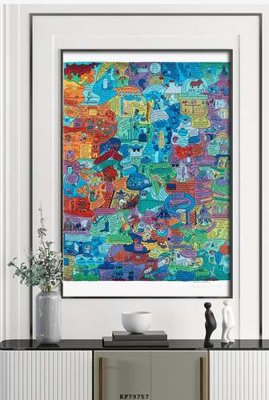 File PSD File tranh hiện đại pha lê gương KF79757 (gốc) cho in quảng cáo