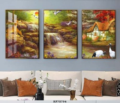 File gốc File tranh hiện đại pha lê gương KF79794 (chuẩn màu) cho in offset