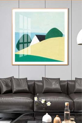 Tải file File tranh hiện đại pha lê gương KF79882 (gốc) chủ đề hoa sen