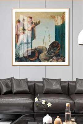 File in ấn File tranh hiện đại pha lê gương KF79893 chuyên nghiệp