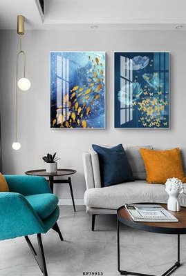 File in ấn File tranh hiện đại pha lê gương KF79913 chuyên nghiệp