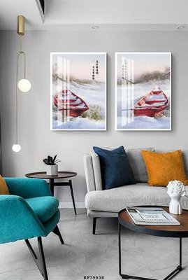 File in lụa File tranh hiện đại pha lê gương KF79938 (phong cảnh) File tranh hiện đại pha lê gương KF79938