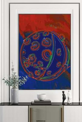 File ảnh File tranh hiện đại pha lê gương KF80016 (gốc) in Hiflex