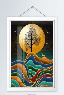 Tải file gốc File tranh hiện đại pha lê gương KF80045 (bản PSD) còn layer