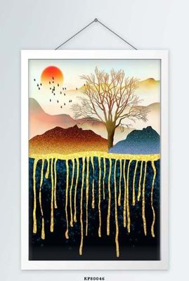 File tranh File tranh hiện đại pha lê gương KF80046 (gốc) chủ đề trừu tượng