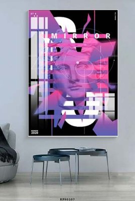 File gốc File tranh hiện đại pha lê gương KF80107 (ảnh chi tiết) để in trần