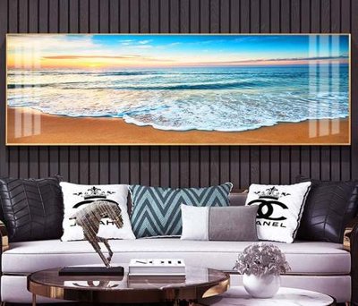 File in trần File tranh hiện đại pha lê gương KF80349 (bản gốc) trời sao