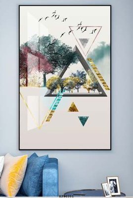 Download file gốc File tranh hiện đại pha lê gương KF80351 (in mica) trong suốt