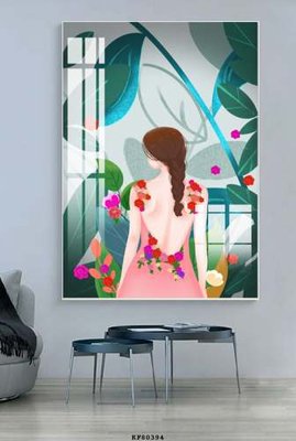 File gốc File tranh hiện đại pha lê gương KF80394 (trang trí) phòng ngủ