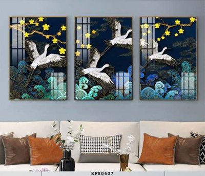 Download file gốc File tranh hiện đại pha lê gương KF80407 (in lụa) tranh 3D
