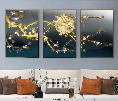 File tranh File tranh hiện đại pha lê gương KF80425 (gốc) chủ đề con người