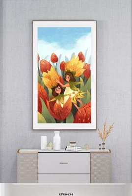 File gốc File tranh hiện đại pha lê gương KF80434 (in lụa) tranh thuận buồm