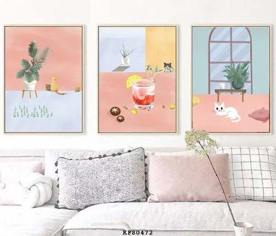 File in ấn File tranh hiện đại pha lê gương KF80472 (bản gốc) chất lượng cao