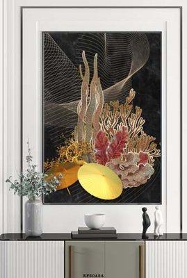 File gốc in mica File tranh hiện đại pha lê gương KF80484 chất lượng