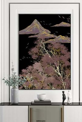 File ảnh File tranh hiện đại pha lê gương KF80486 (gốc) trang trí khách sạn