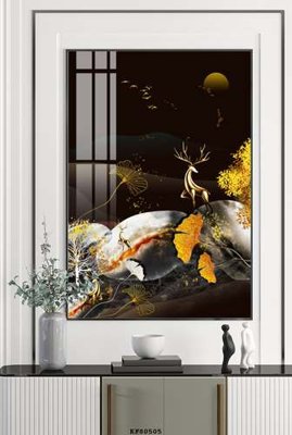 File tranh in trần File tranh hiện đại pha lê gương KF80505 (ảnh gốc siêu nét)