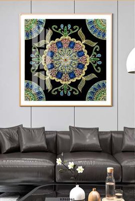 File in trần File tranh hiện đại pha lê gương KF80521 (bản gốc) phong cảnh