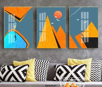 Download file gốc File tranh hiện đại pha lê gương KF80597 (in mica) trong suốt