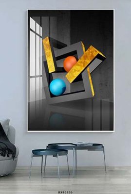 File gốc in ấn File tranh hiện đại pha lê gương KF80703 chất lượng vượt trội