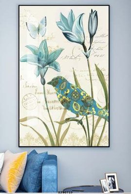 File in trần File tranh hiện đại pha lê gương KF80719 (bản gốc 3D) sống động