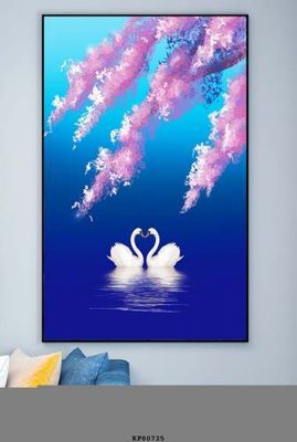 File tranh File tranh hiện đại pha lê gương KF80725 (bản gốc) treo quán cafe