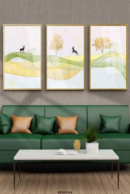 File PSD File tranh hiện đại pha lê gương KF80784 (bản gốc) đã tách nền