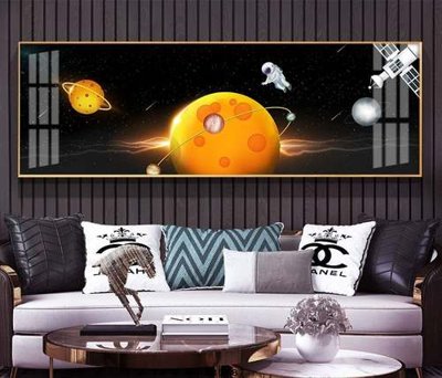 File in trần File tranh hiện đại pha lê gương KF80787 (bản gốc) trời sao