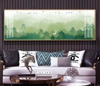 File tranh File tranh hiện đại pha lê gương KF80809 (gốc) in vải canvas