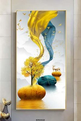 File gốc File tranh hiện đại pha lê gương KF80848 (trang trí) phòng làm việc