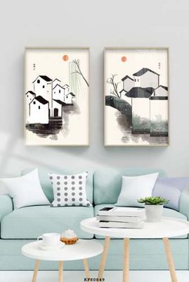 File in trần File tranh hiện đại pha lê gương KF80849 (bản gốc) bầu trời