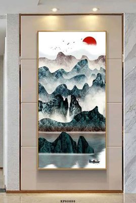 File PSD File tranh hiện đại pha lê gương KF80888 (bản gốc) cho nhà in