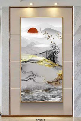 File tranh File tranh hiện đại pha lê gương KF80933 (file gốc) chuẩn màu in