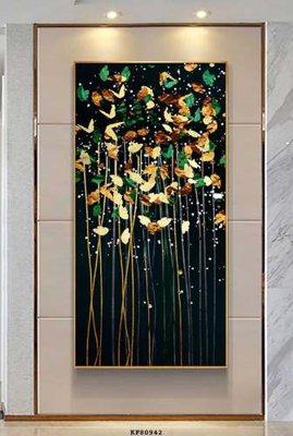 File gốc File tranh hiện đại pha lê gương KF80942 (ảnh chi tiết) để in lụa