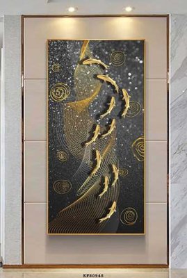 Download file File tranh hiện đại pha lê gương KF80948 (gốc) in mica đèn LED