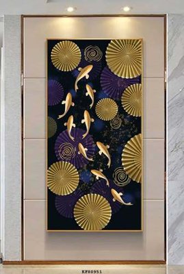 File tranh File tranh hiện đại pha lê gương KF80951 (bản gốc) in lụa dán tường