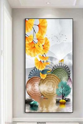 Tải file tranh gốc File tranh hiện đại pha lê gương KF80985 chất lượng cao