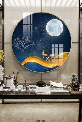 File gốc File tranh hiện đại pha lê gương KF81002 cho in ấn và thiết kế