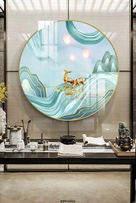 File tranh File tranh hiện đại pha lê gương KF81006 (gốc) chủ đề động vật