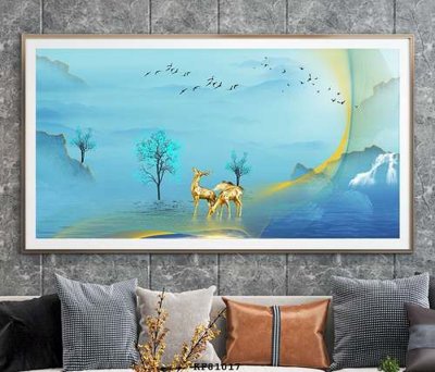 File tranh File tranh hiện đại pha lê gương KF81017 (ảnh gốc) in trần 3D