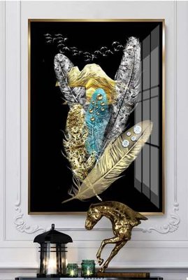 File gốc File tranh hiện đại pha lê gương KF81089 (in lụa) trang trí tường