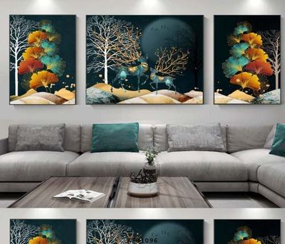 File tranh File tranh hiện đại pha lê gương KF81096 (bản gốc) treo phòng ăn