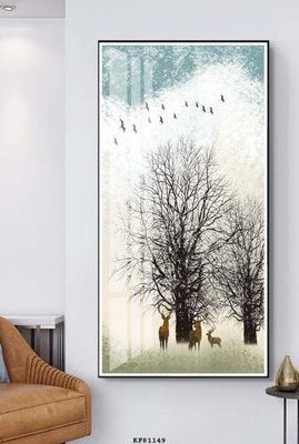 File gốc File tranh hiện đại pha lê gương KF81149 (ảnh chi tiết) để in trần