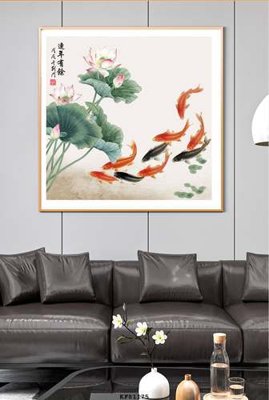 File in trần File tranh hiện đại pha lê gương KF81175 (bản gốc) bầu trời