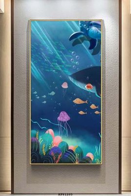 File gốc File tranh hiện đại pha lê gương KF81205 (in lụa) tranh thuận buồm