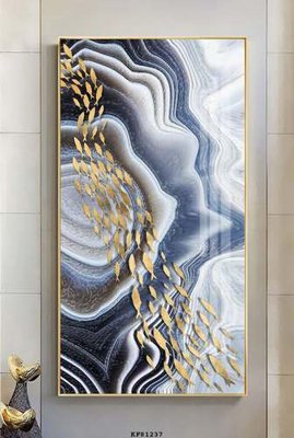 File tranh File tranh hiện đại pha lê gương KF81237 (file gốc) chủ đề phong thủy