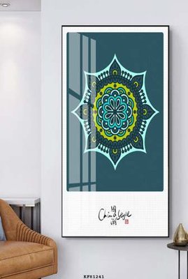 File tranh File tranh hiện đại pha lê gương KF81241 (bản gốc) treo quán cafe