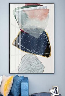 File gốc File tranh hiện đại pha lê gương KF81295 (ảnh chi tiết) để in lụa