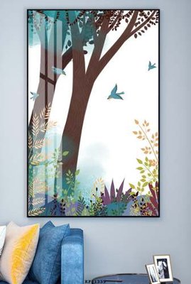 Tải file File tranh hiện đại pha lê gương KF81339 (gốc) chủ đề hoa sen