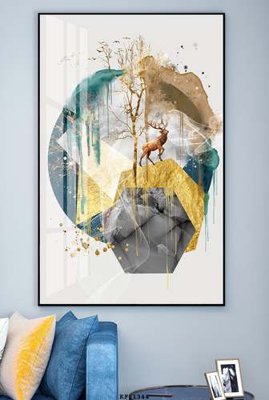 File gốc File tranh hiện đại pha lê gương KF81344 (in 3D) cho trang trí