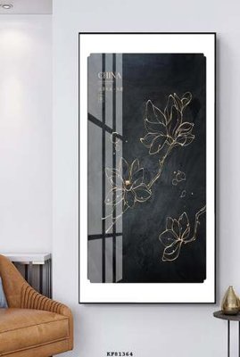 File in mica File tranh hiện đại pha lê gương KF81364 (bản gốc) làm vách ngăn